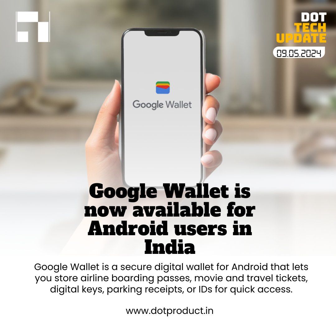 Google Wallet is now available for Android users in India

#Dottechupdate #googlewallet #techinsight #dotproduct #technews #techupdate 
#GoogleWalletIndia  #DigitalWallet  #GoogleTech #MobileWallet #AndroidApps #TechTrendsIndia #DigitalIndia  #GoogleWalletLaunch  #GoogleUpdate