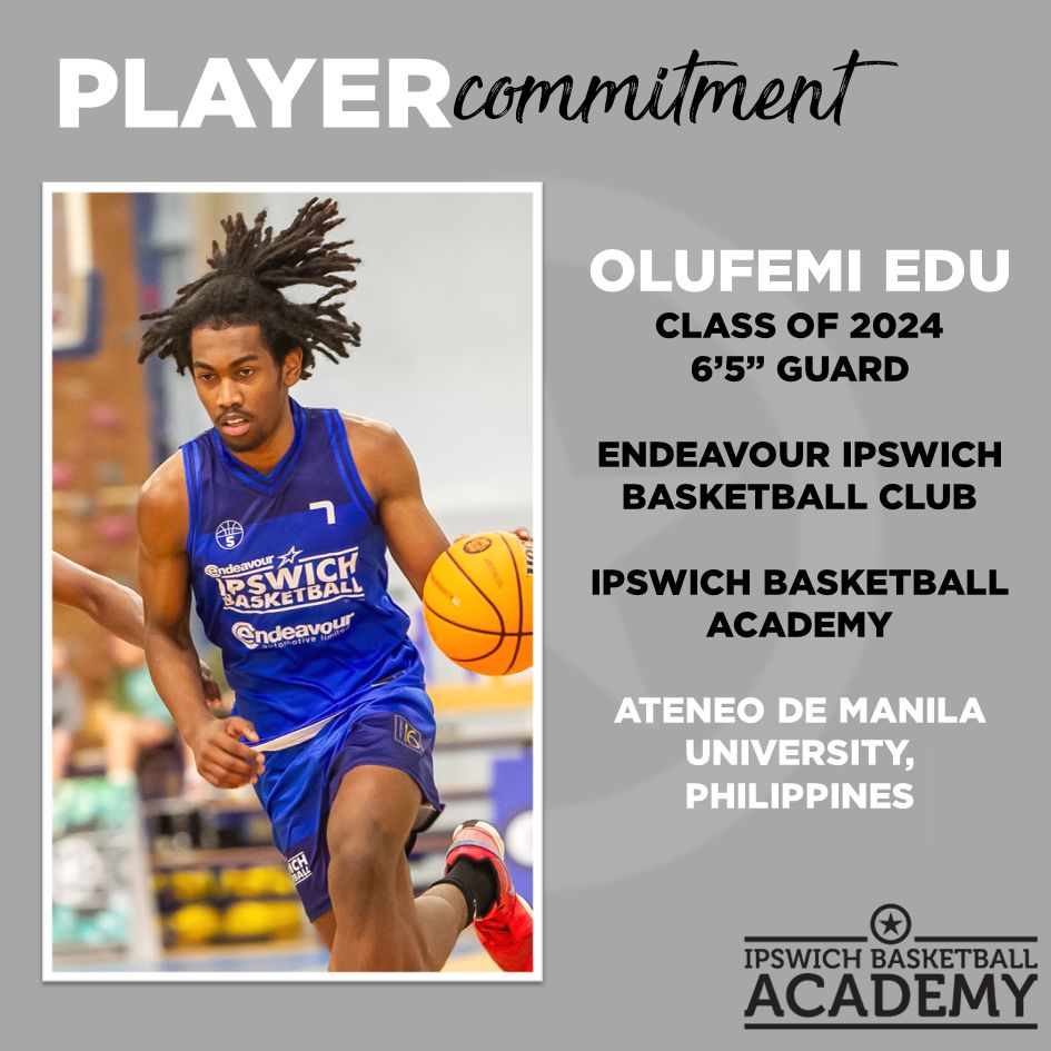 We are delighted to announce that @ipswich bball Mens, U18 Mens and 2nd year Academy Guard Olufemi Edu has committed to Ateneo de Manila in Philippines to continue his education and basketball career. Congratulations Femi! Full press release: buff.ly/3QB8aPz