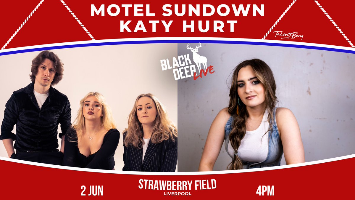 We can't wait to host @MotelSundown and @KT_Hurt13 on the bandstand this summer!

Join us for a day of live music celebrating the best of Americana and Country as part of @BlackDeerFest in collaboration with @talentbanq.

blackdeerlive.talentbanq.com/events/blackde…