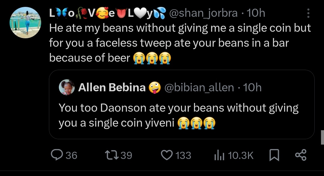 Eeh I also want beans I buy you ice cream , who is in ??🤣🤣girls come here to embarrass themselves