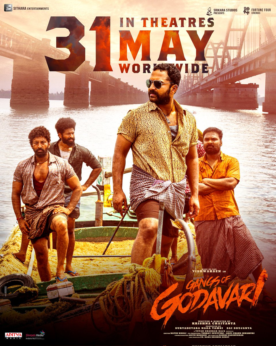 . @VishwakSenActor's #GangsOfGodavari 🌊🔥 in theatres on May 31st. #GOGonMay31st #Vishwaksen #SIIMA