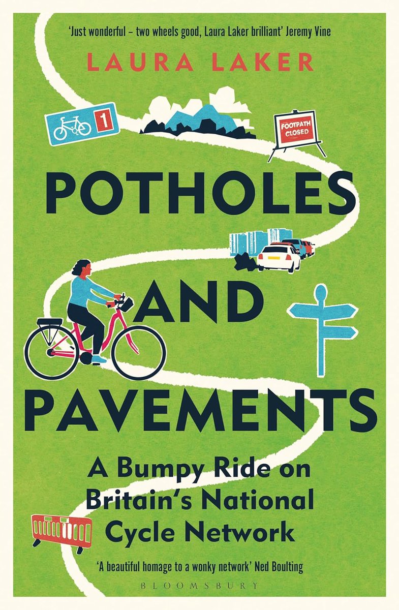 Happy Publication Day to Laura Laker and Potholes and Pavements: A Bumpy Ride on Britain’s National Cycle Network. A unique journey around the UK’s National Cycle Network and one journalist’s quest to investigate the state of our country’s cycling. Out today @BloomsburySport