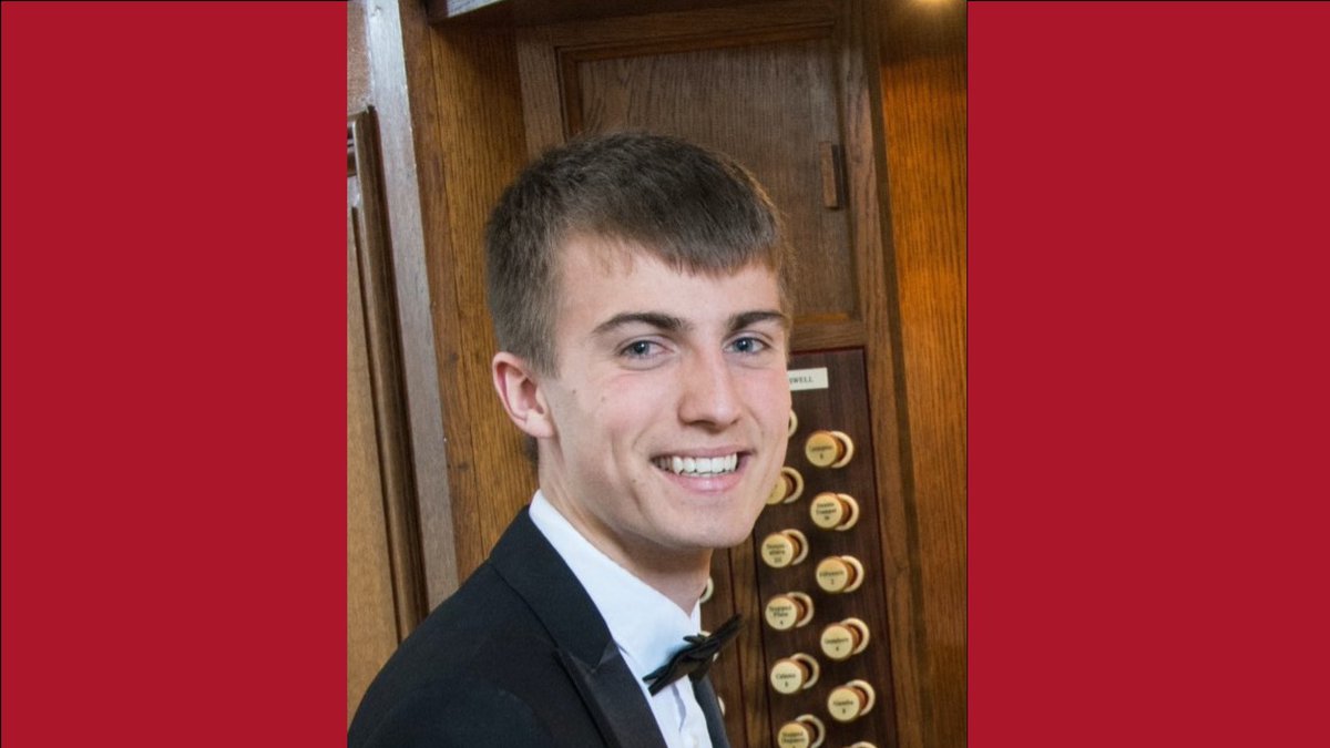 🎹Join us for today's organ recital at 1.15pm, given by Luke Fitzgerald, Assistant Organist of Coventry Cathedral! He'll play works by Buxtehude, Kee, Karg-Elert, Strategier and Alain. Link: youtube.com/live/IDnwxthcD…