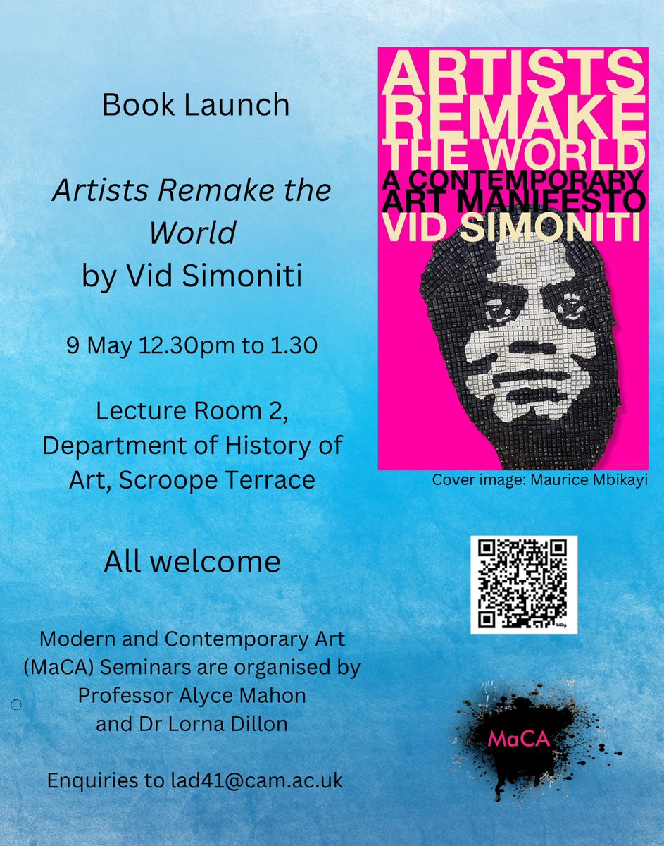 Cambridge Visual Culture (@camvisculture) on Twitter photo Join our friends at the Modern and Contemporary Art Seminar Series this evening, for a book launch of "Artists Remake the World" by Vid Simoniti <a href="/HoArt_cambridge/">ArtHistory Cambridge</a> Join our friends at the Modern and Contemporary Art Seminar Series this evening, for a book launch of "Artists Remake the World" by Vid Simoniti <a href="/HoArt_cambridge/">ArtHistory Cambridge</a>