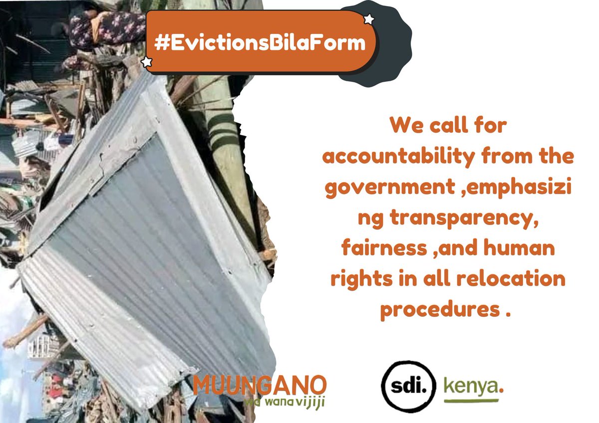 Importance of data-driven decision-making and evidence-based approaches in urban planning and development to address residents' needs effectively.
#EvictionsBilaForm
#MakingSlumsVisible
#Flooding
#NiSisiKwaSisi
@Wanavijiji_sdi
@KDI_Kenya
@GoDownArts
@AkibaMTrust