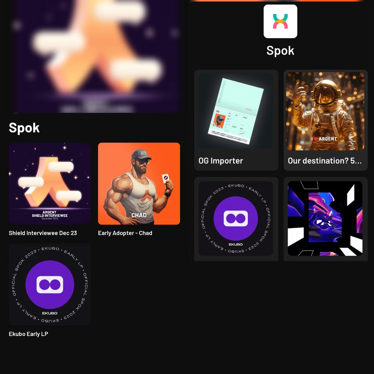 yichuan_drive's tweet image. Wish to see any use case of my #SPOK powered by @argentHQ 👀

My both #ArgentX &amp;amp; Argent mobile loaded with some rare Spoks 🙌