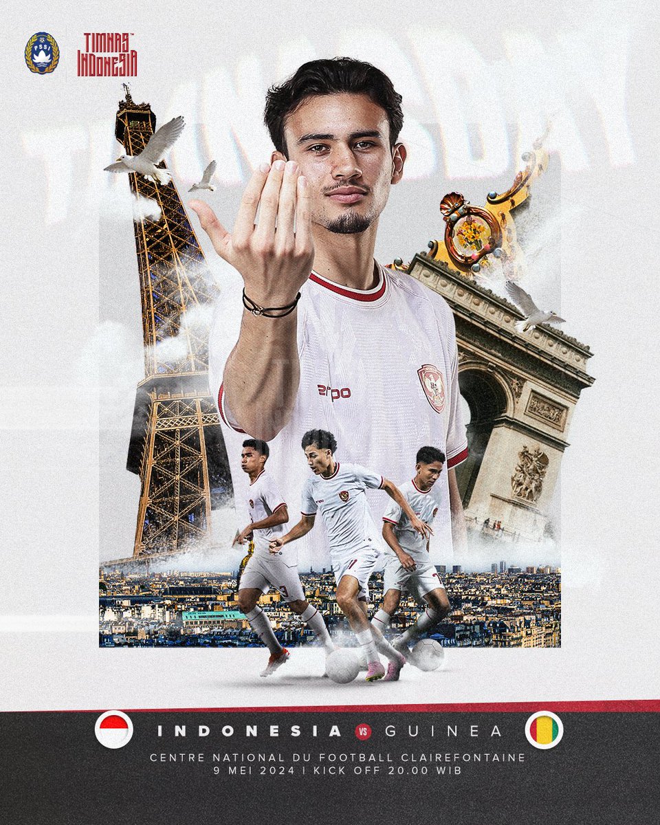 ⌚️ 𝟱 𝗝𝗔𝗠 𝗟𝗔𝗚𝗜 🗼

Merapat berbaris, alirkan dukungan dan tekad kita ke Paris! ✊️

📲 Kawal setiap postingan kalian menggunakan tagar #MomenBersamaGaruda

#KitaGaruda #BersamaGaruda
#GarudaMendunia