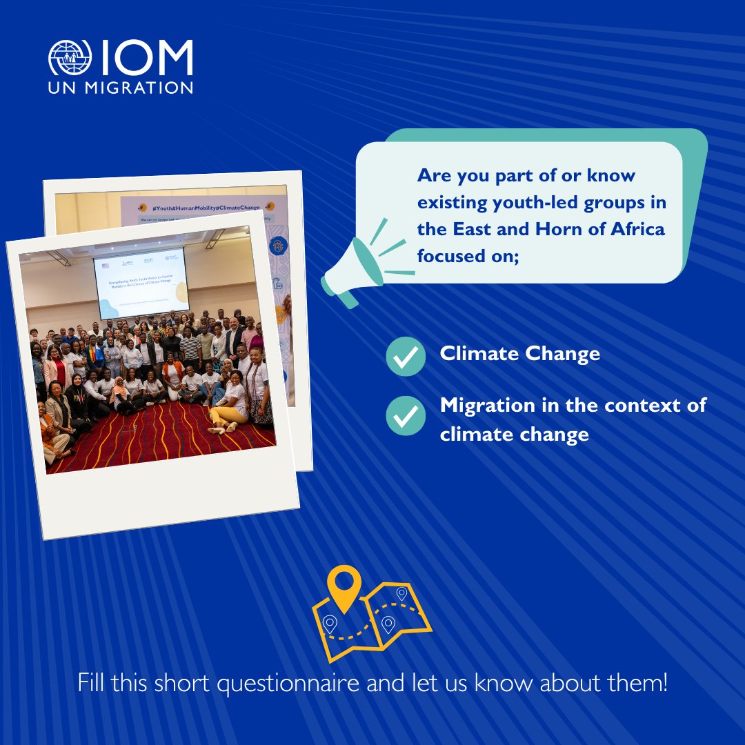 We are mapping youth networks, organisations, and movements working on; ✅Climate change ✅Migration in the context of climate change Do you know any❓ Let us know below⬇️ forms.gle/gQMqNgoLRHfHGG…