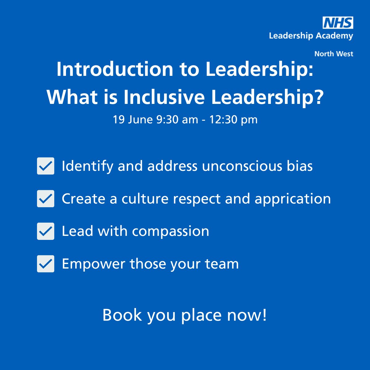 Join our half-day virtual session on inclusive leadership. Dive deep into understanding unconscious bias and learn how to appreciate and leverage differences. Click the link to learn more: bit.ly/3vOpJEt