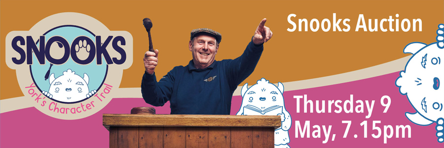 Your chance to own a Snook today! 🌟 Bid for one at tonight's auction, hosted by Derek Mathewson from TV's Bangers and Cash, and raise funds for St Leonard's and York Creates. Tonight at @YorkBarbican or the free live-streamed auction. bit.ly/Snook-auction @VisitYork