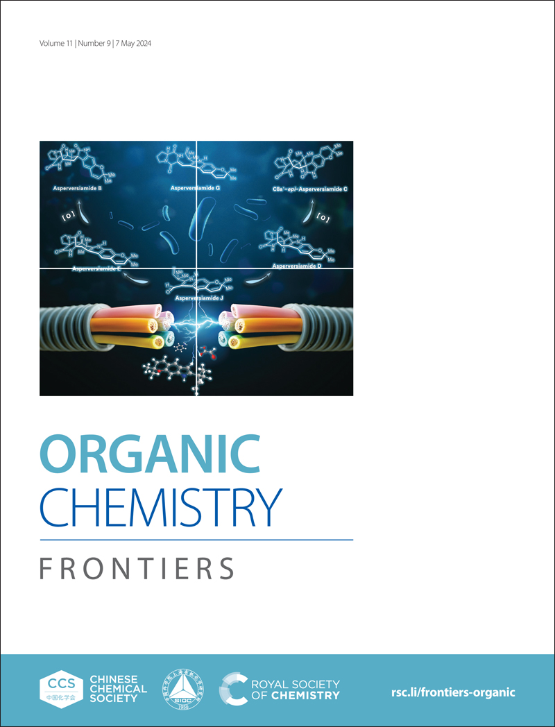 Welcome to Issue 9 of 2024! Read the cover article by Ping Lan, Martin G. Banwell et al. @jnu1906: 'Total syntheses of certain asperversiamides, linearly-fused and prenylated indole alkaloids' Free to read at doi.org/10.1039/D4QO00…