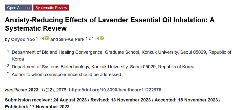 #HighlyAccessedPaper '#Anxiety-Reducing Effects of Lavender Essential Oil Inhalation: A Systematic Review' 📌Find the full paper here: mdpi.com/2227-9032/11/2…