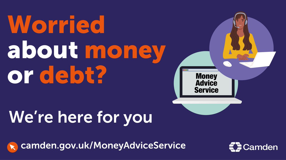 If you have a low income, you might be eligible for: 🛜 Reduced-price broadband 👉ofcom.org.uk/cheap-broadband 🚿 A 50% discount on your water bill with Thames Water: thameswater.co.uk/waterhelp Also consider registering for our free Money Advice Service: camden.gov.uk/MoneyAdviceSer…