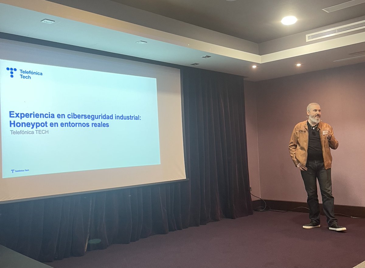 info_CCI's tweet image. 🚩 Desde @Telefonica y gracias a Gabriel Álvarez nos comparte experiencias sobre ciberseguridad industrial y el uso del Honeypot en entornos reales, hoy en la Voz de la Industria de Castilla y León #LVIValladolid24

🔗cci-es.org/activities/lvi…
#Ciberseguridad #TelefónicaTech