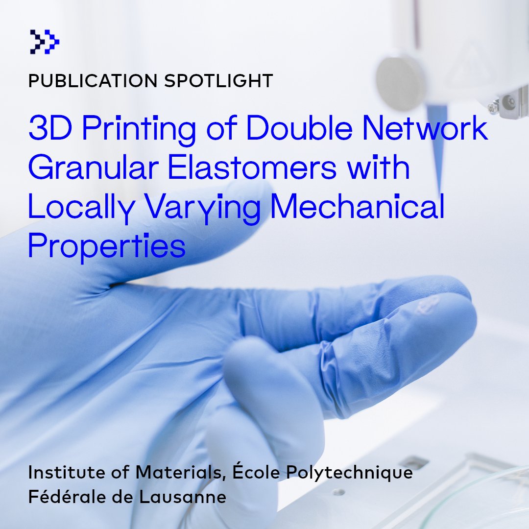 Researchers used the BIO X to develop double network granular elastomers gaining unprecedented control over mechanical properties. This paves the way for advancements in soft robotics, prosthetics, sensors, and wearables. Learn more ow.ly/SMiB50RA47Q @EPFL_en