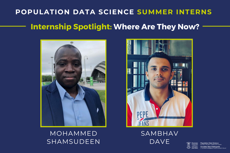 ✍️Latest @SAILDatabank blog explores journeys of last year's summer interns @_Shamsudeen & @DaveSambhav⭐️ Read about their experiences, where they are post- internship, and the positive impact of the Summer Internship Programme on their careers👉 popdatasci.swan.ac.uk/internship-spo…