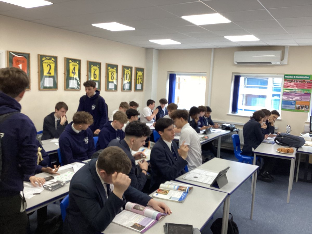 The RE department wish Year 11 the best of luck for their RE GCSE exam this morning. Over half the year group arrived early for breakfast revision, showing their commitment and drive to succeed.  Good luck boys!