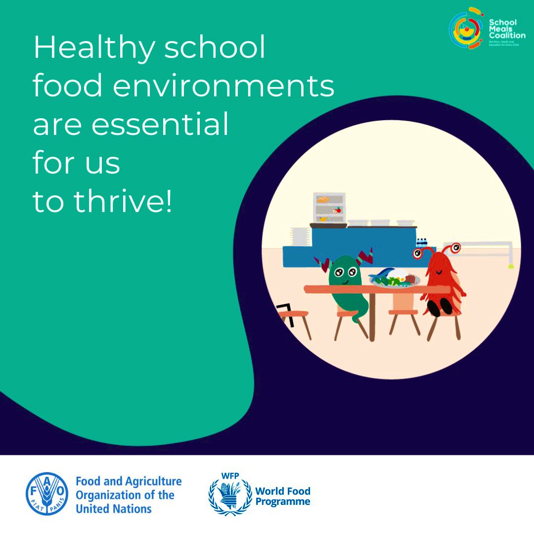 #DYK @FAO & @WFP work together on the School Food global hub 🥗❓ Learn more about this #MySchoolFood collaboration - and explore resources ... 🍅fao.org/platforms/scho…