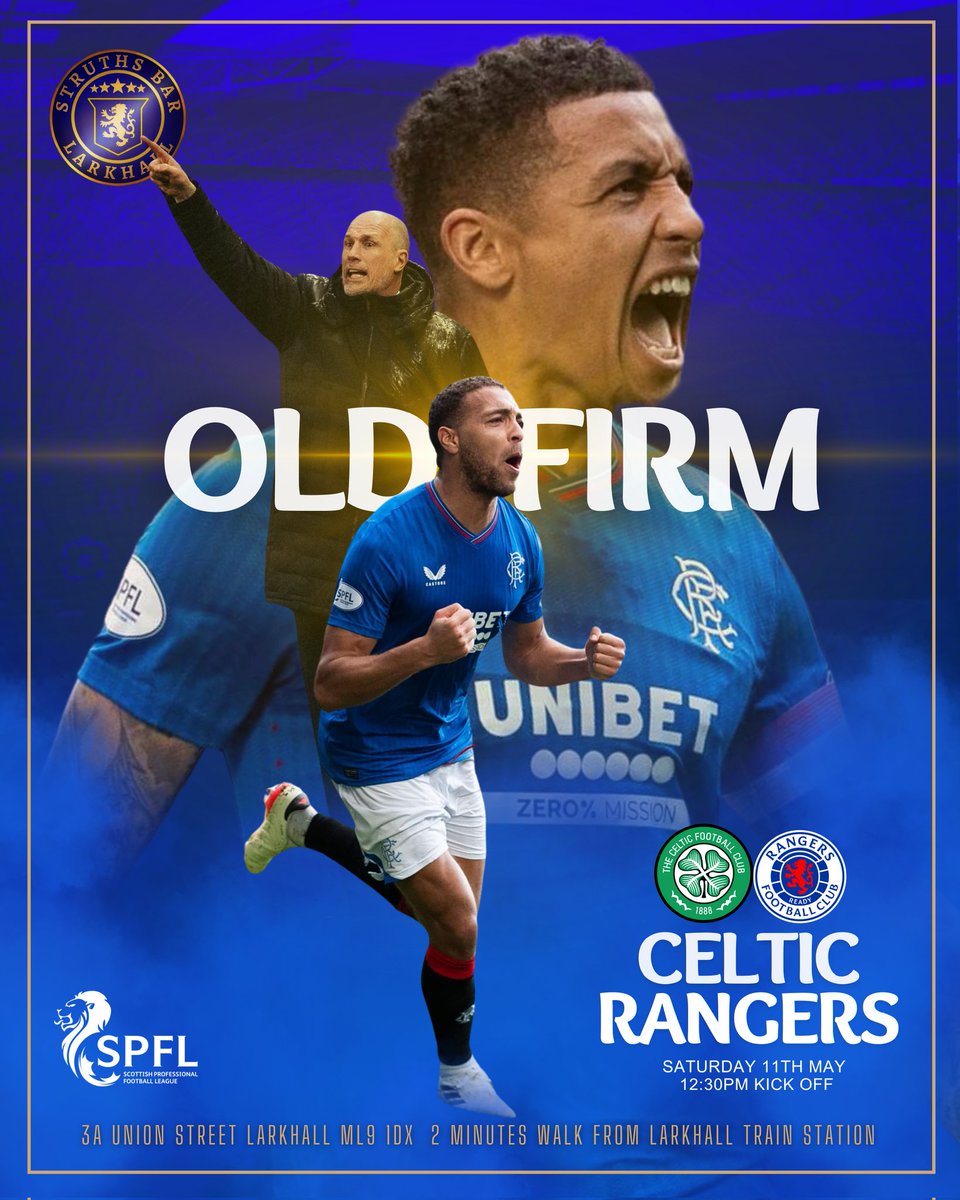 StruthsBar's tweet image. NO TICKETS NEEDED
We are operating a first come first served basis🍻

The Battle fever is well and truly on for this one!

Watch this Old firm Clash live in Larkhalls newest Rangers Bar🔴⚪🔵

DJ Scott Leslie after the match, a day and night not to be missed

🍊 Orange walk…