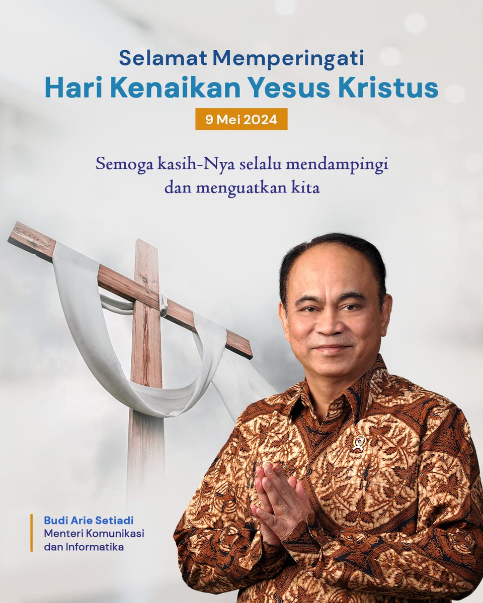 Selamat Hari Kenaikan Yesus Kristus 🙏🇮🇩.

#projo #jokowi #IndonesiaEmas