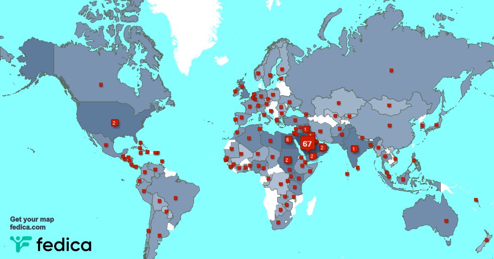I have 154 new followers from Saudi Arabia 🇸🇦, Iraq 🇮🇶, Ghana 🇬🇭, and more last week. See fedica.com/!AbdulelahNurse