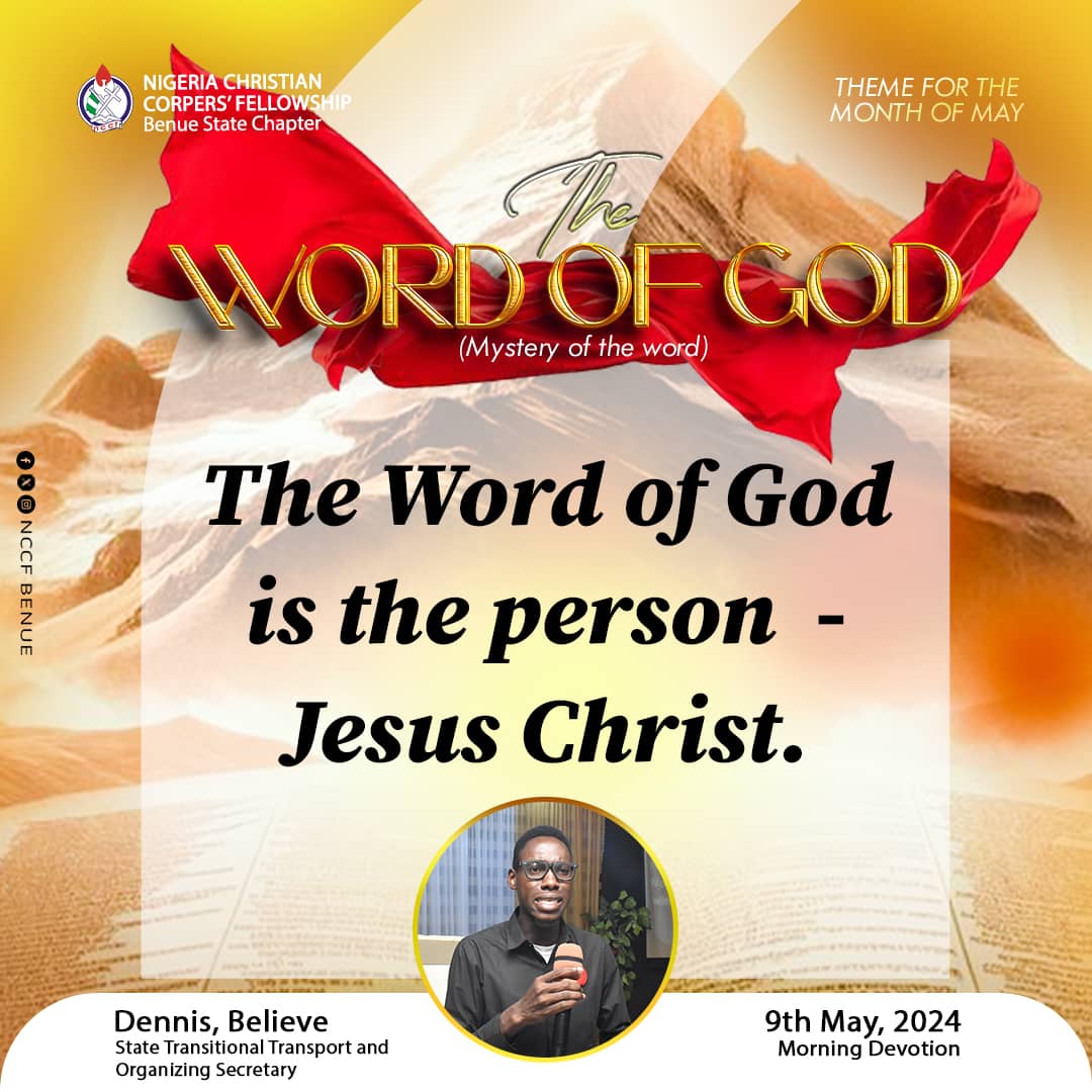The word of God is the wisdom of God. Excerpts from today's morning devotion. 

#nccf
#nccfbenue
#nccfnational
#nccfbenuedevotions 
#jesuscorper 
#theword
#thewordofGod 
#devotion