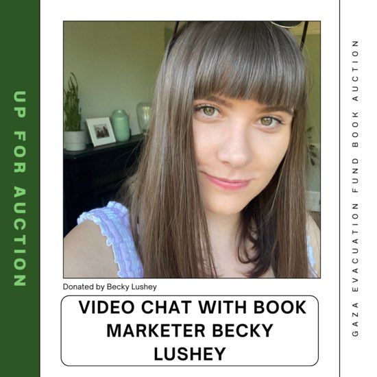There’s some really amazing items up for grabs on the Gaza Book Auction so make sure to check it out before it closes on Sunday! 

I’ve donated a video chat with me to chat about book marketing strategy which you can bid for here: 32auctions.com/organizations/…