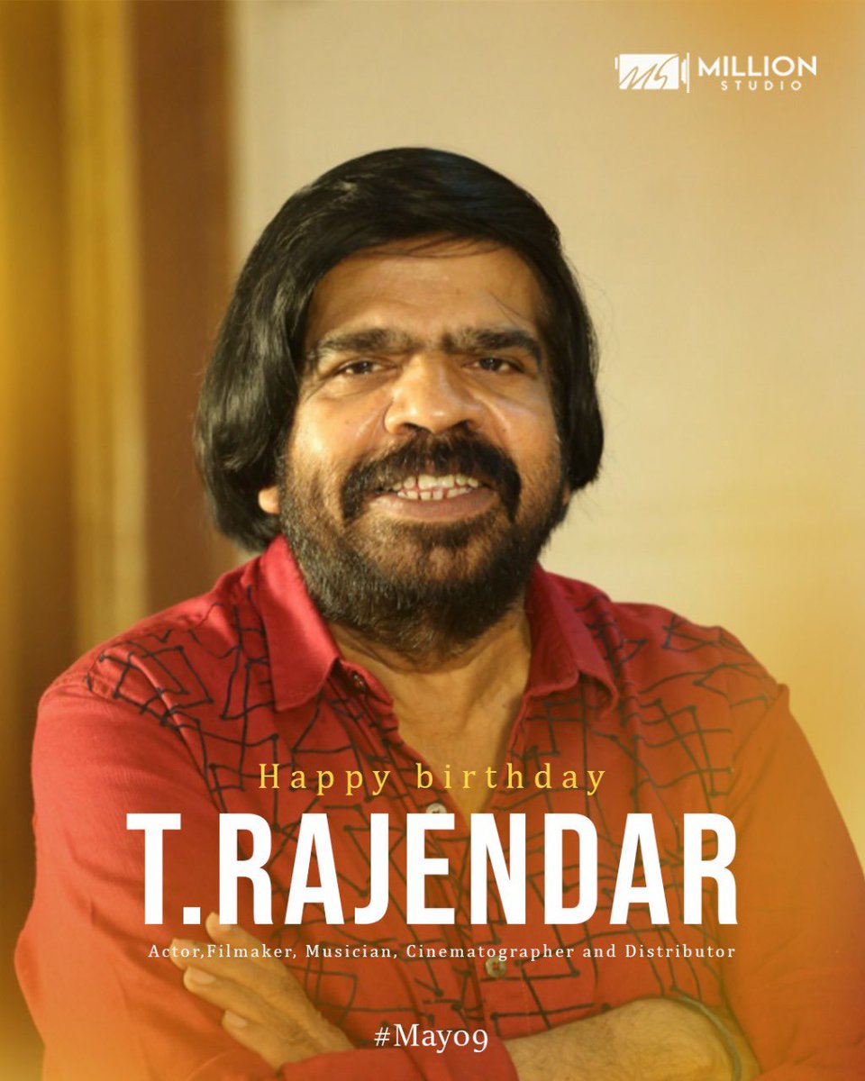 Team Million studio wishes all rounder of Tamil Cinema Mr. T.Rajendar on his birthday 🎂 celebrating his creations, works and musics in Tamil Film industry 🔥 #trajendar #str #strsilambarasan #simbu #tamilcinema #tamilfilm #thuglife #roaring