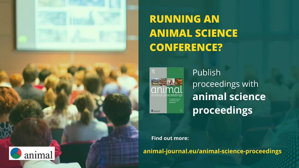 Running an animal science conference? 💪🏻Support our journal @journal_animal by publishing proceedings with 'animal-science proceedings'. Find out more animal-journal.eu/animal-science… @EAAPofficial @INRAE_Intl @ElsevierVetNews