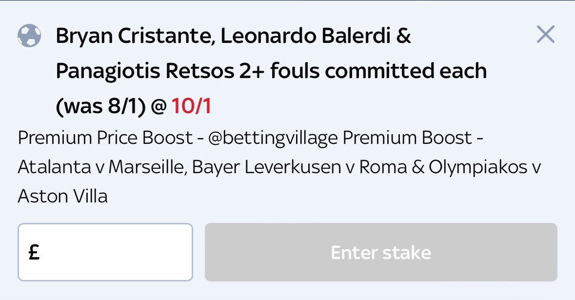 10/1 player fouls boost for Thursday 🤞🏼

Here 👉🏼 bit.ly/3QTFboV

18+ gambleresponsibly #ad T&Cs apply