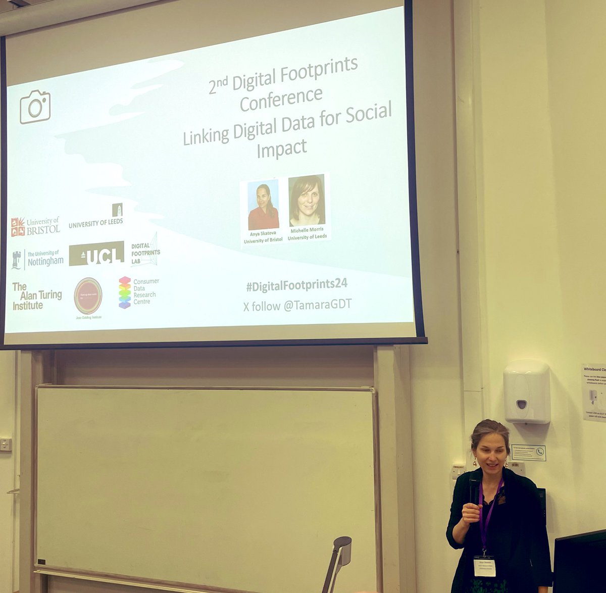 And we’ve kick started day 2 (almost uneventfully!) of #DigitalFootprints24 

Did you know that this conference is organised by the @turinginst Novel Data Linkages interest group? 

Sign up to the mailing list here: turing.ac.uk/research/inter…

#SmartData #PublicGood #DataScience