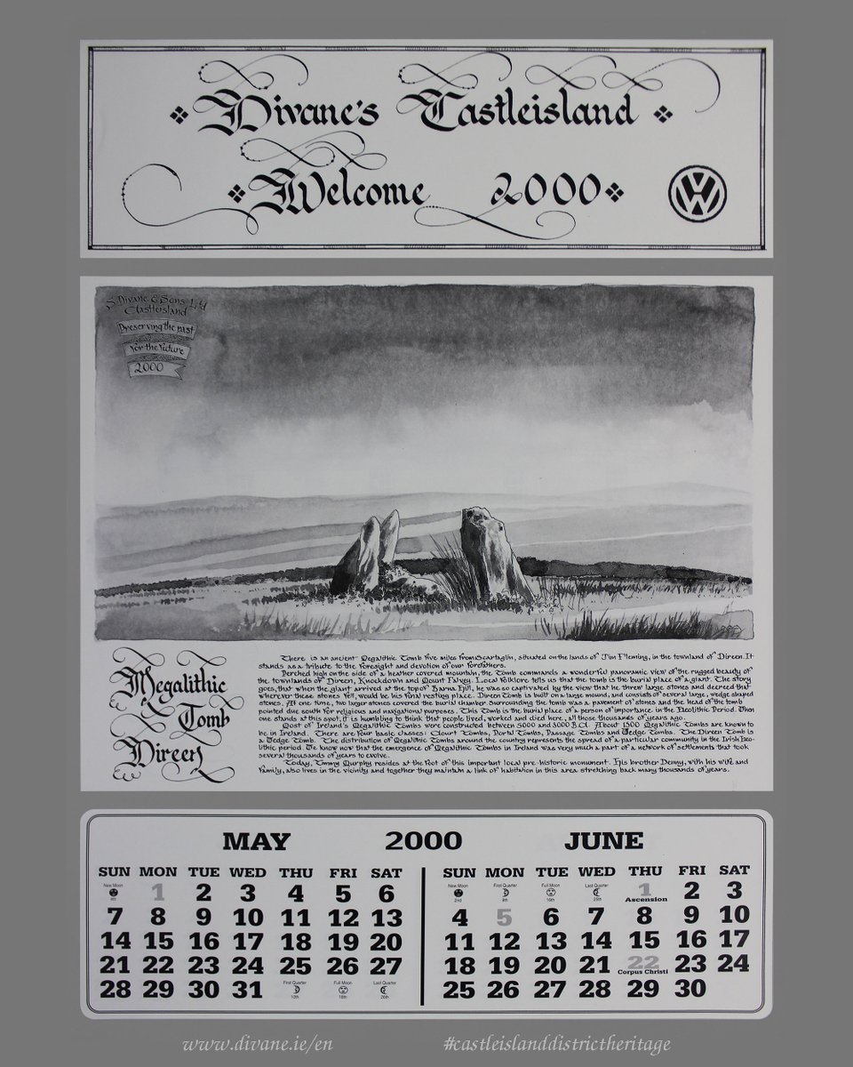 An illustration of Megalithic Tomb, Direen was on the page of May to June of the 2000 Divanes calendar. It was illustrated by Peter Robin Hill.

odonohoearchive.com

divane.ie

#castleislanddistrictheritage #divanescastleisland #castleisland #peterrobinhill
