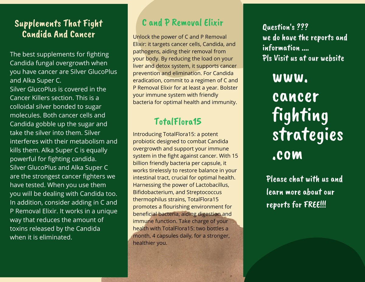 This free report contains successful cancer-fighting strategies! Take simple actions to conquer your fear and equip yourself to fight the war. Switch from negativity to optimism. Visit cancerfightingstrategies.com to learn more right away.      
#cancerprevention…