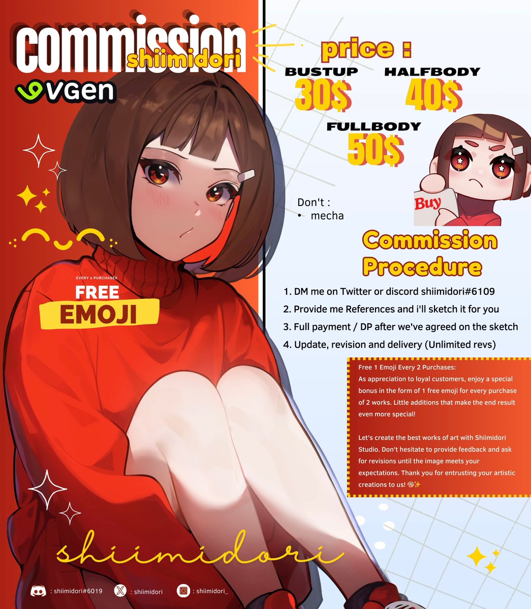 (Retweets are rlly appreciated as always!) Hello! I am open for commission again don't hesitate to ask me anything at my DM or my Discord: shiimidori#6109 #commissionsopen #commissionopen #commissions #Commission #commissionTH #commisionart #fanart #illustrations #VGenOpen