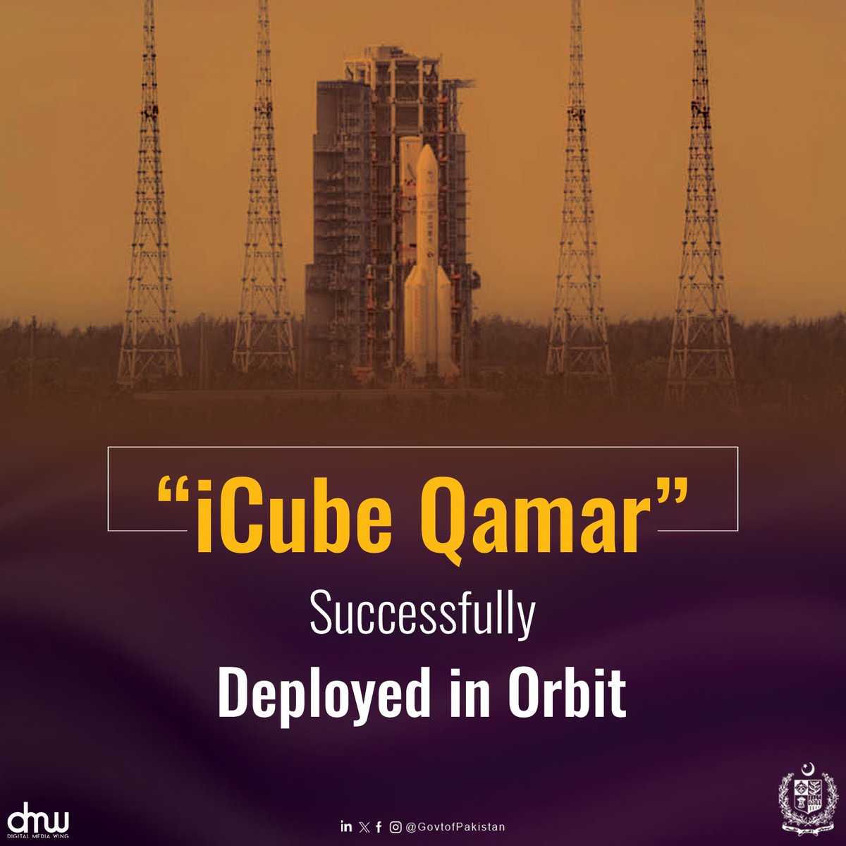 Pakistan’s first lunar mission, iCube Qamar, has been successfully deployed in orbit.