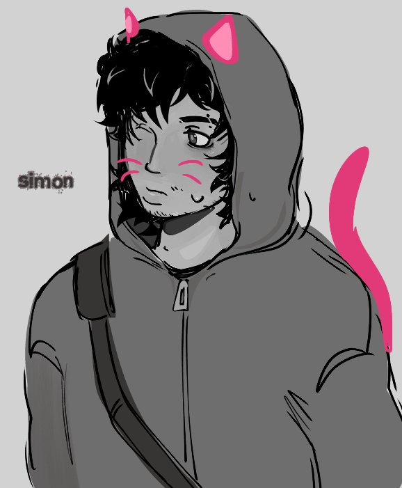 my personal interpretation of simon :3c just a doodle nothing special tbh. im lazy #simonhenriksson #cryoffear
