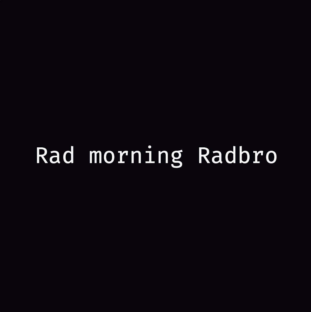 HollambSven's tweet photo. Rad morning Radbro
Pass-it on
#Rmrb #RadbroSatoshisVision #OrdinalsNFT #Runes #Ethereum #Bitcoin https://t.co/io9kqj5Zyb