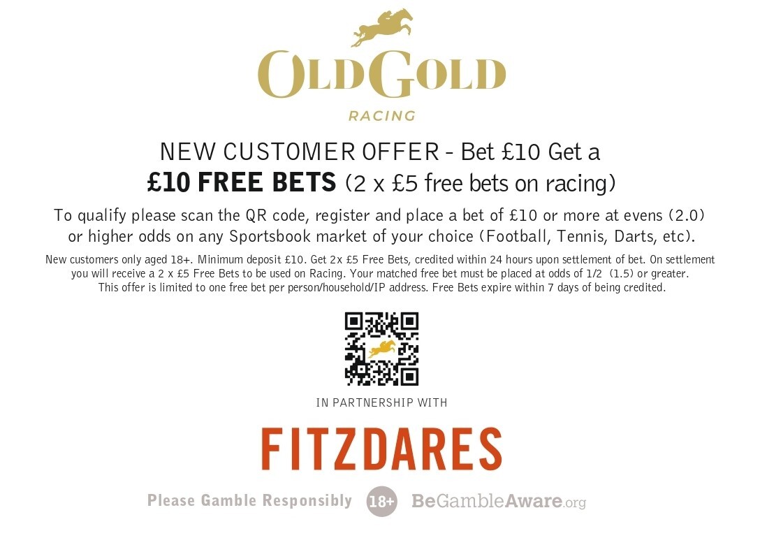 We’re delighted to announce the relaunch of our partnership with the world’s finest bookmaker, @Fitzdares🤝 Owners may be aware of our previous offer available, and we’re pleased to introduce you all to our latest Old Gold Racing specific offer. BeGambleAware 18+ #AD…