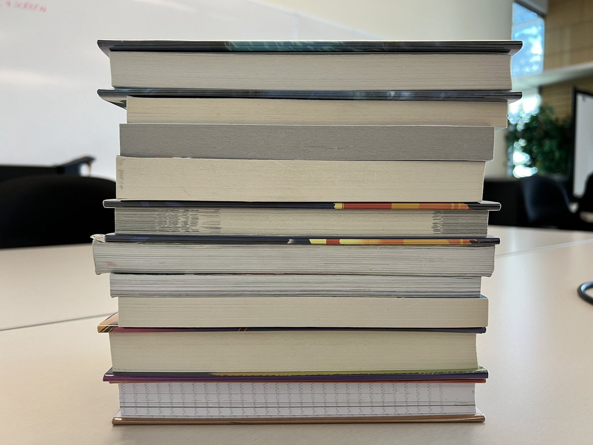 Mrs__MacDonald's tweet photo. There they are - the 2024/2025 Surrey Schools Books of the Year Nominees! 😆TBA! Thank you to the Book of the Year Committee for their year long hard work, especially today when they narrowed hundreds down to the official Top 10. #sd36tl https://t.co/M5XG0bJIpk