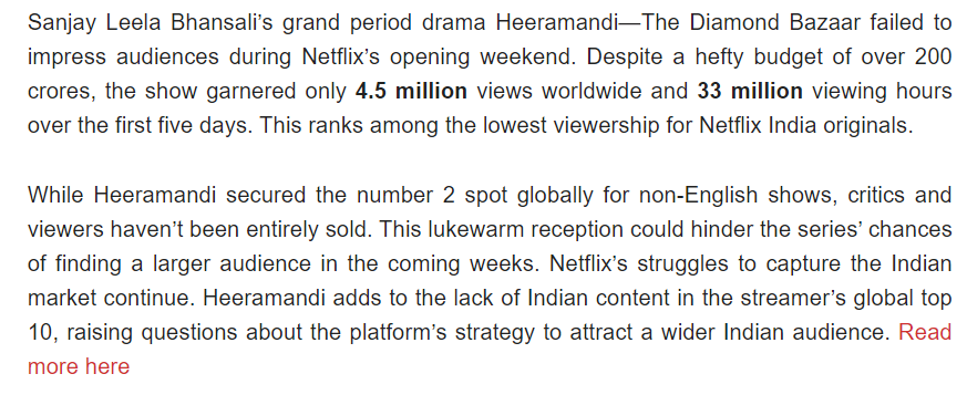 Curious case of #HeeraMandiOnNetflix via @FilmCompanion and @Koimoi