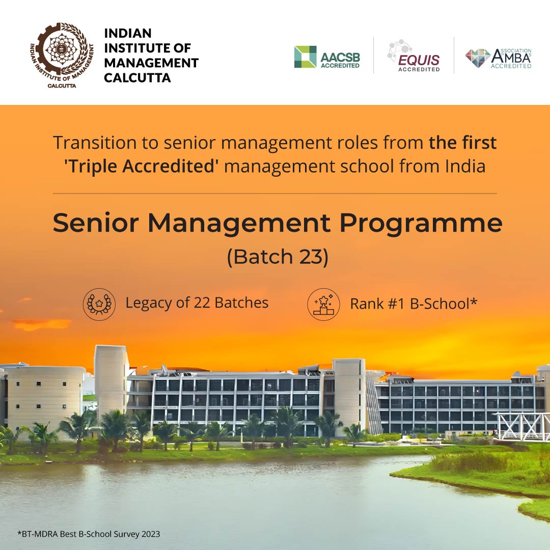 Join Batch 23 of our renowned SMP programme at IIM Calcutta, India's no.1 IIM. Explore strategic management, delve into HRM, and unlock the keys to operational excellence. 🔑 Enroll now and get set to thrive as a senior leader!   Apply now - bit.ly/IIMC_SMP_23_In…