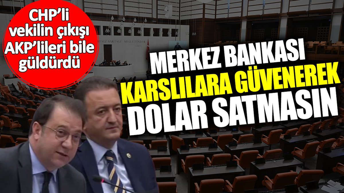Merkez Bankası Karslılara güvenerek dolar satmasın! CHP’li vekilin (@avinanakgunalp) çıkışı AKP’lileri bile güldürdü yenicaggazetesi.com.tr/merkez-bankasi…