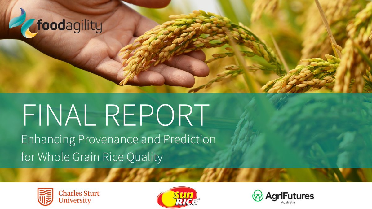 foodagility's tweet image. 🌾Research with @AgriFuturesAU SunRice @CharlesSturtUni  developed predictive models for rice milling quality &amp;amp; location-specific weather data analysis tool CLOWD Win:Win for growers &amp;amp; industry🌧️ bit.ly/44xCmRs #MachineLearning   #agdata @GrowerService @allisterclarke_