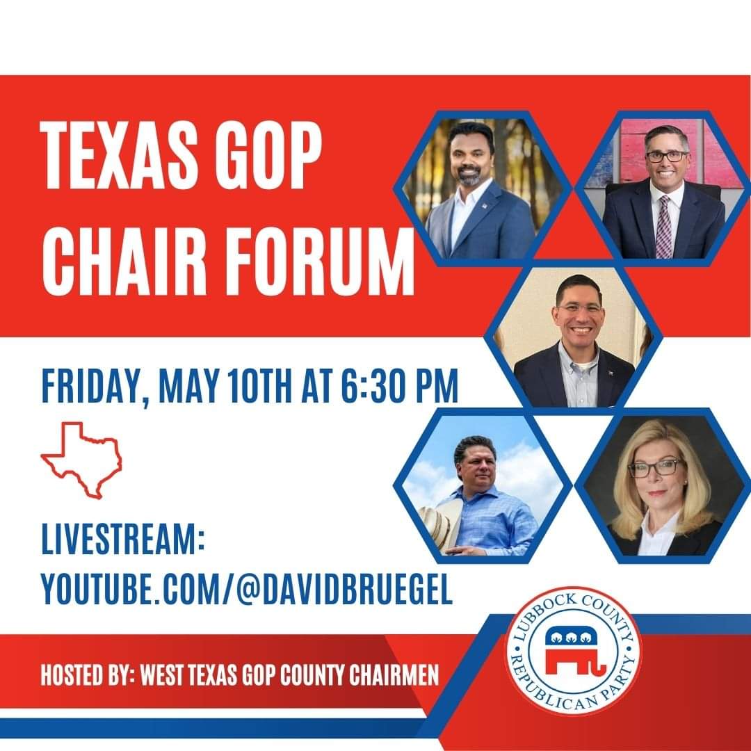 JDBruegel's tweet image. Friday night I am co-hosting a #TXGOP Chairman Forum live on my You Tube channel