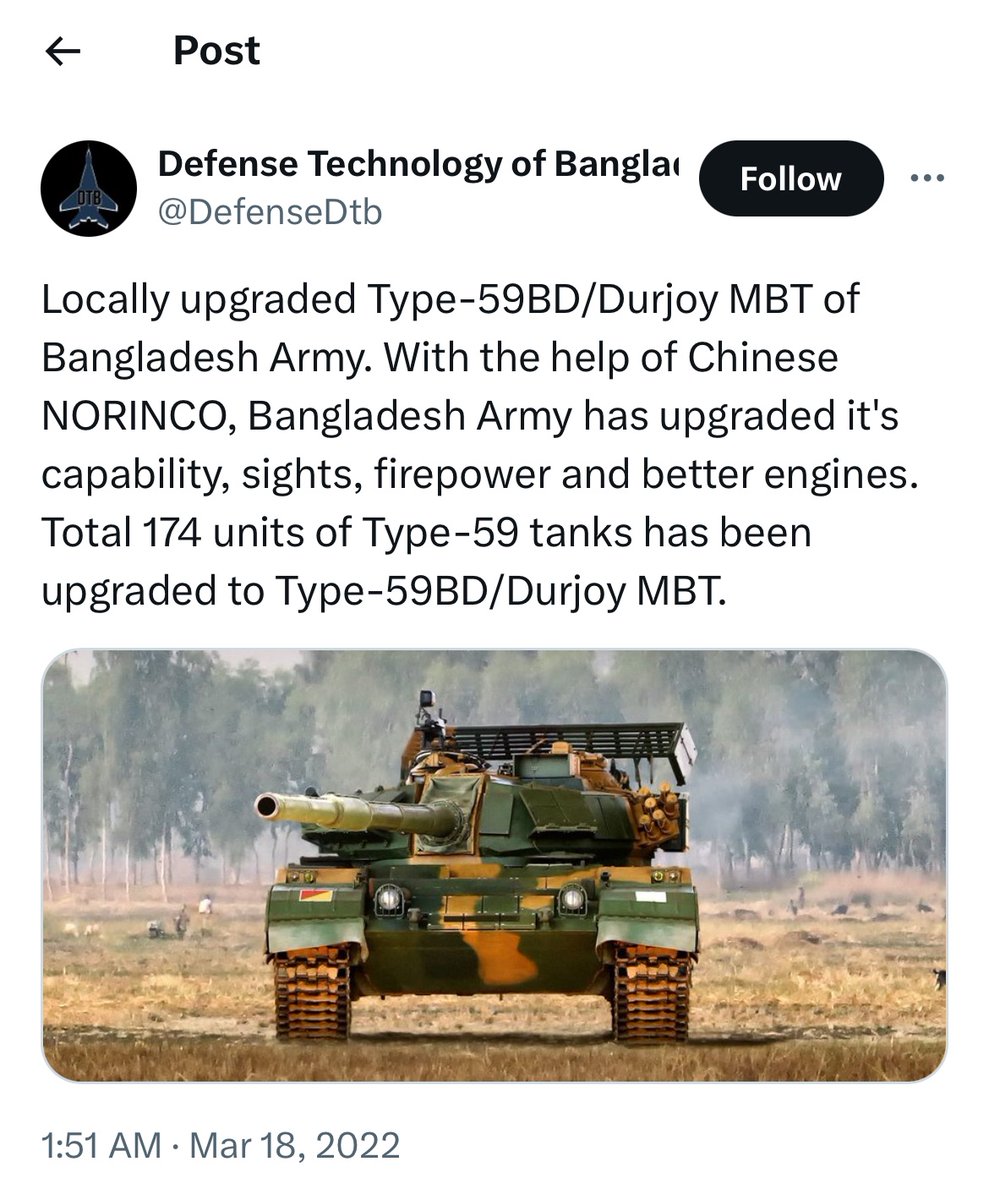 EXCLUSIVE! We just obtained a top classified document of “Briefing on the serious accident of Bangladesh T-59G tank during target shooting in the army” from 🇨🇳 Central Military Commission. 1-n) • On May 5, The newly delivered T- 59 modified tanks (T-59G) to Bangladesh were…