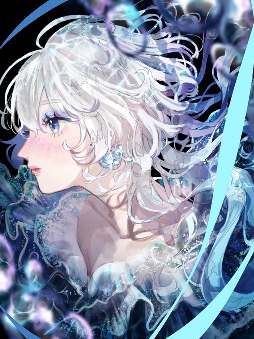 「profile white hair」 illustration images(Latest)｜3pages