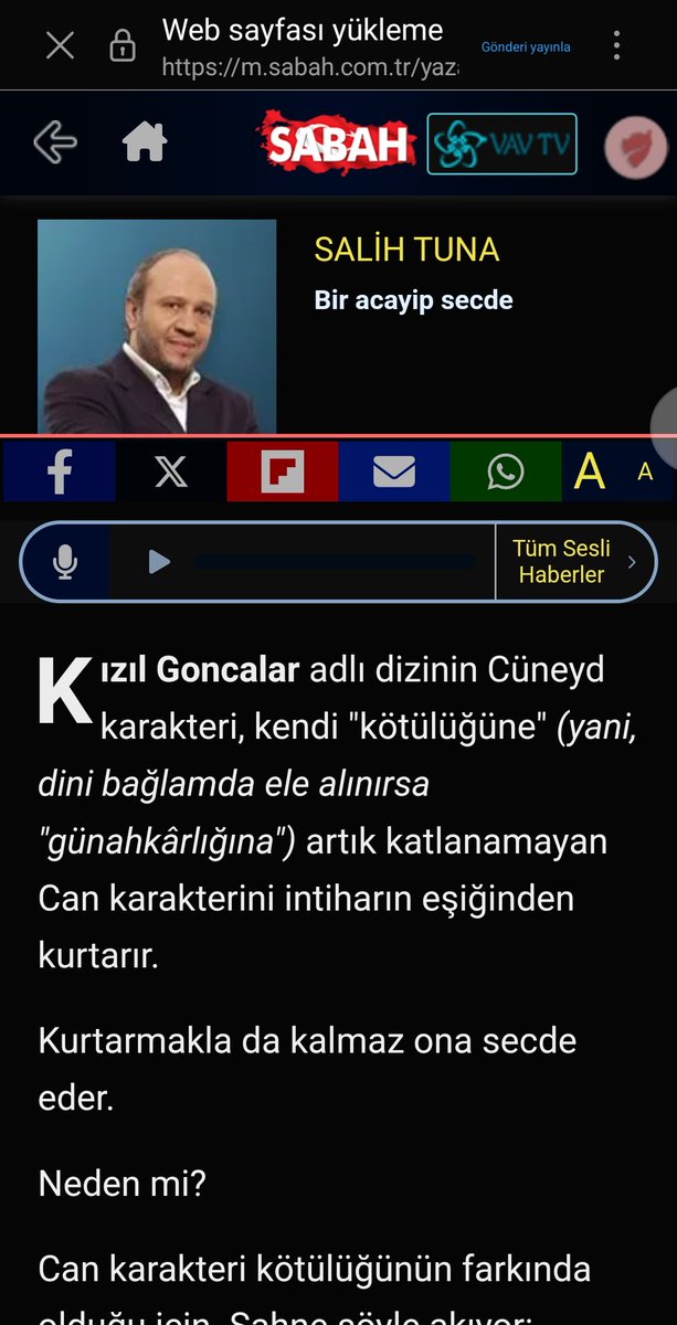 @YazarSalihTuna Yazıdan: 'İslam itikadının temeli, Rahman ve Rahim olan Allah'tan başkasına secde edilmeyeceği üzerine kuruludur. 'Tecelli' muhabbeti dâhil nereden gidilirse gidilsin ... 'kötülüğünün farkında olana' secde etme sapkınlığı izah edilemez.' Eyyyvallah üstadım 😊🇹🇷