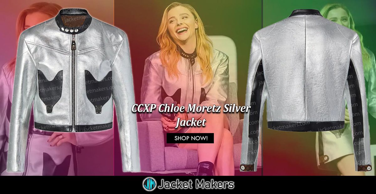 #CCXP2022 Full-Zip #ChloeMoretz Silver #Leather #Jacket. jacketmakers.com/product/ccxp-2… #Mens #Women #OOTD #Style #Fashion #Outfits #Costume #Cosplay #Gifts #Jackets #ChloeGMoretz #CCXP #HOTD #ComicCon #Actress #Silver #costumes #sale #ShopNow