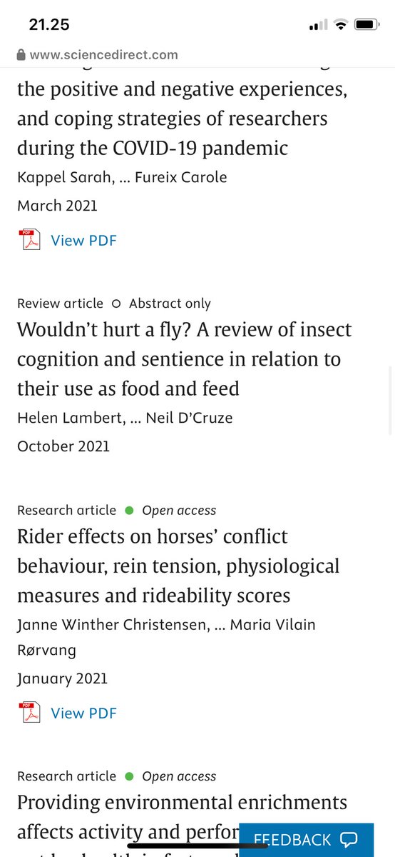Maria Vilain Rørvang (@mariarorvang) on Twitter photo Just learned that our paper is on the list of the most cited articles in #appliedanimalbehaviourscience 🤩 Thanks to everyone who have read it and found it useful 🙏🏻
<a href="/JanneWintherCh1/">Janne Winther Christensen</a>
#rideability #horsewelfare #equitationscience
sciencedirect.com/journal/applie… Just learned that our paper is on the list of the most cited articles in #appliedanimalbehaviourscience 🤩 Thanks to everyone who have read it and found it useful 🙏🏻
<a href="/JanneWintherCh1/">Janne Winther Christensen</a>
#rideability #horsewelfare #equitationscience
sciencedirect.com/journal/applie…