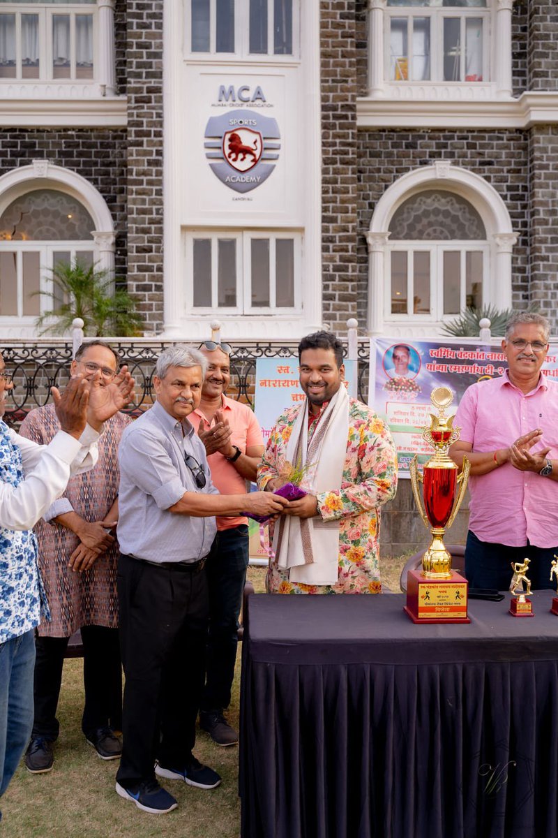 Privileged to attend the finals of the Late Chandrakant Narayan Mashelkar T-20 Cricket Tournament at STG MCA Club, Kandivali, organised by Gomantak Daiwadnya Cricket Club. Heartfelt thanks to Dr. Uday Mashelkar Sir, President of GDCC, for his leadership and dedication to